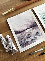 Obrazy - Akvarel - Silence over the lake - 17227955_