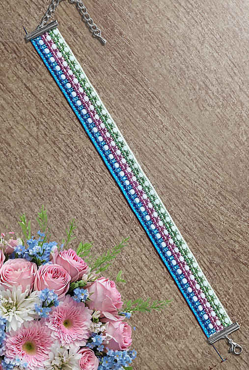 Náramky - Jednorožec by sa potešil - korálkový náramok  - 17225937_