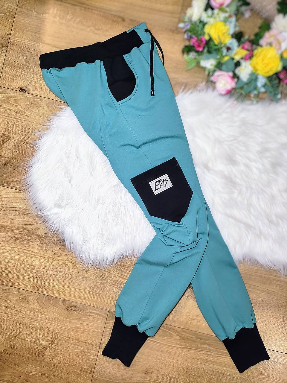 Pudláče s vreckom na nohe- TYRKYS