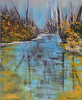 Obrazy - Modrá voda - 17231680_