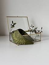 Čiapky, čelenky, klobúky - Ľanova čelenka s ručnou výšivkou.Papraď, listy - 17230916_