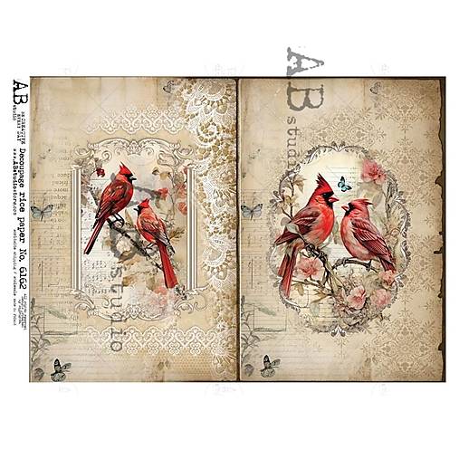 Papier - Ryžový papier 6162 AB/ A4 - 17233908_