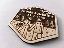 Magnetky - Svadobná magnetka Hory - 17234509_