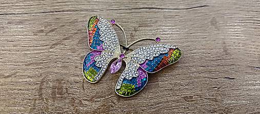 Brošne - Aplikcia - Motýľ - Multicolor - 17233267_