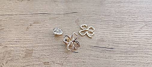 Galantéria - Napichovacia aplikácia Štvorlístok  (Zlatá) - 17233846_