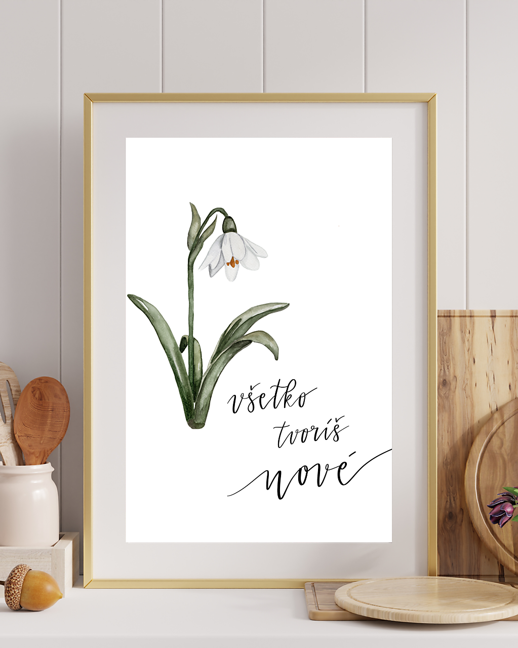 VŠETKO TVORÍŠ NOVÉ - art print  (Menšia A3 (30x40cm))