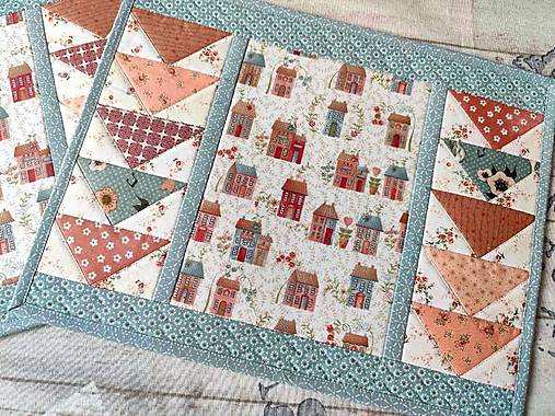 Úžitkový textil - Vintage Houses... prestieranie  (4 ks) - 17237164_