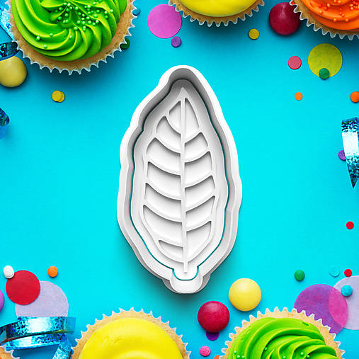 Príbory, varešky, pomôcky - Vykrajovátko s pečiatkou Listy 662 (1ks Vykrajovačka s pečiatkou 662-10) - 17238884_