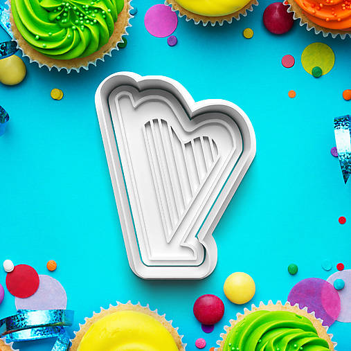 Príbory, varešky, pomôcky - Vykrajovátko s pečiatkou Hudobné nástroje 686 (1ks Vykrajovačka s pečiatkou 686-7) - 17238921_