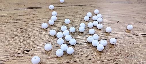 Korálky - Korálky - 8 mm  (Biela) - 17241125_