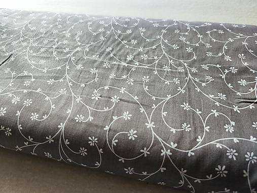 Textil - VLNIENKA DEKA a PRIKRÝVKA 100 % merino top super Kvietky šedé - 17243082_