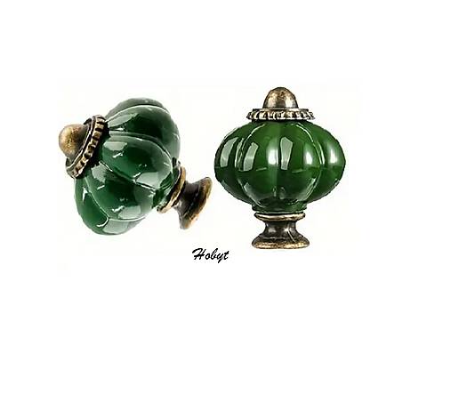 Komponenty - Keramická úchytka - zelená-33 mm+ akcia - 17241384_