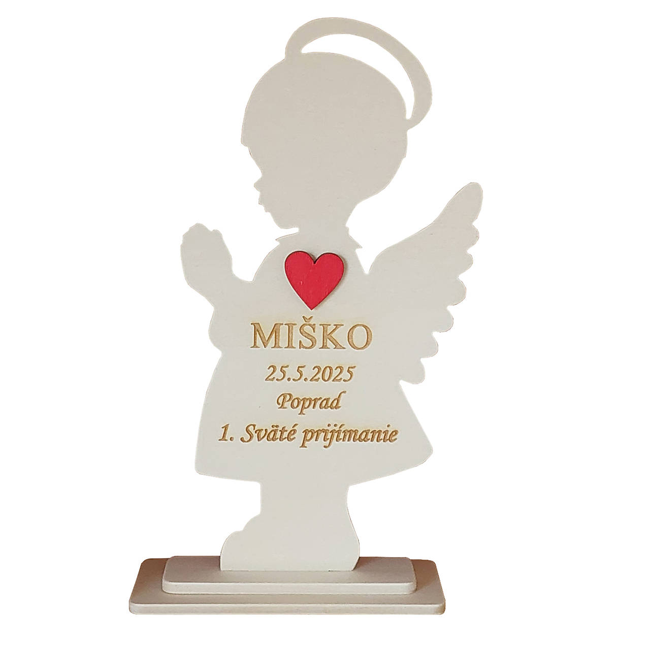 Darček na prvé sväte prijímanie stojan s menom