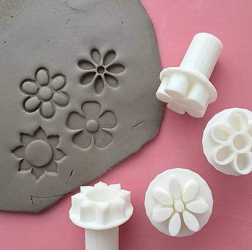 Príbory, varešky, pomôcky - Pečiatky – Sada kvietkov 4ks - 17241913_