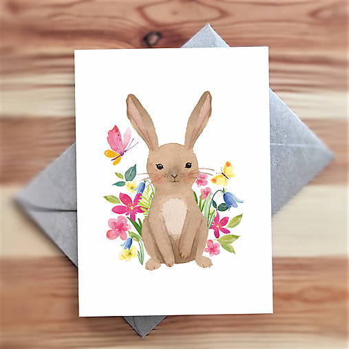 Papiernictvo - Velikonoční PŘÁNÍ S OBÁLKOU - Velikonoční zajíc  20162 - 17242059_