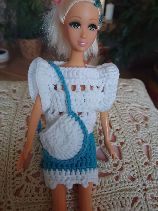 Hračky - Oblečenie pre bábiku barbie hačkovane - 17241858_