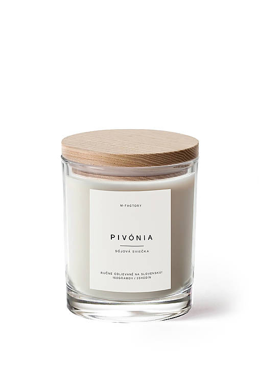 Sviečky - Sójová sviečka - Pivónia - 17244143_