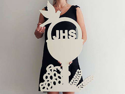 Výzdoba do kostola kalich JHS 80cm