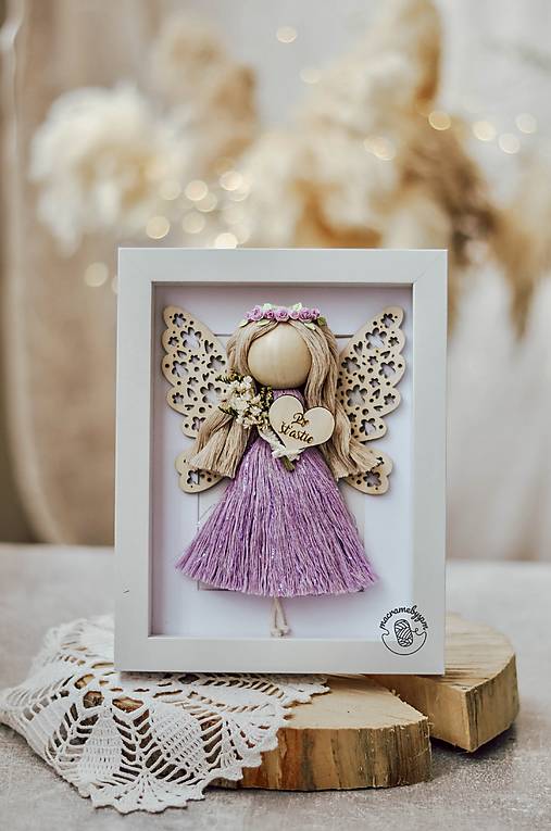 Dekorácie - Macramé víla - Pre šťastie - 17247015_