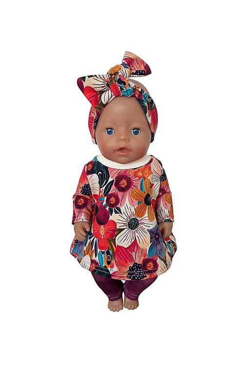 Hračky - Oblečenie pre bábiku BABY BORN - 43 cm, kvety - 17247874_