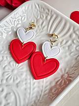 Náušnice - Visiace srdiečkové náušnice " Double Heart"  - 17249723_