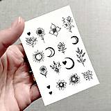 Tetovačky - Dočasné tetovačky čierne Tiny tattoos mix T0105 - 17249215_