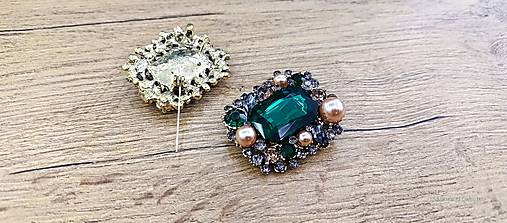 Galantéria - Aplikácia - 48x40 mm (Zelená) - 17255157_