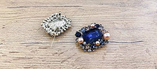 Galantéria - Aplikácia - 48x40 mm (Modrá) - 17255158_