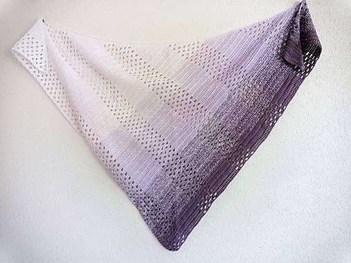 Šatky - Hačkovaná šatka od cipu -ružová/fialová - 17255324_