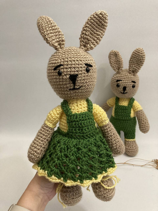 Hračky - Zajko / zajkovia / zajačiky (Zajka- ona) - 17254733_