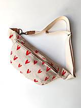 Kabelky - Ľadvinka Trblietavé srdiečka - 17257506_