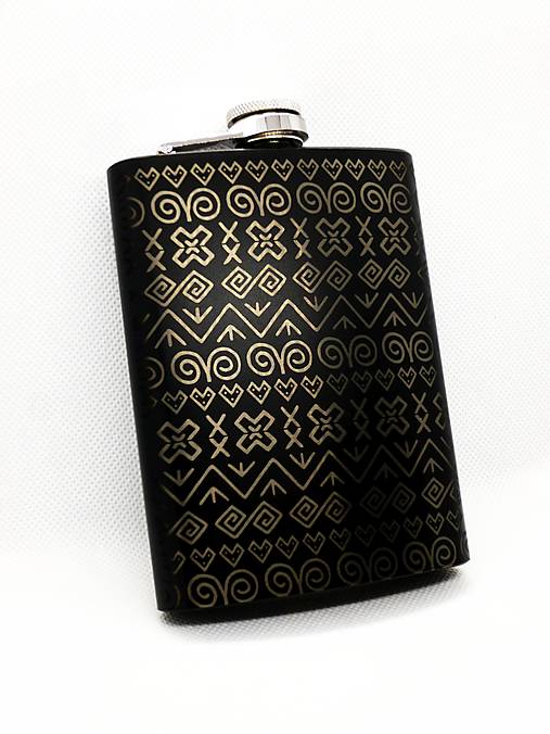 Nádoby - Ploskačka "Čičmany" 230ml (bez krabičky) - 17258114_