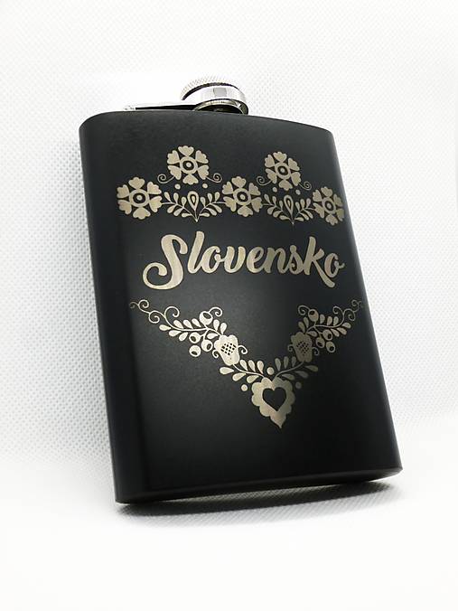 Nádoby - Ploskačka "Slovenské ornamenty 2" 230ml - 17258164_