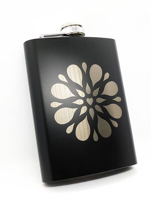 Nádoby - Ploskačka "mandala srdce" 230ml - 17258252_