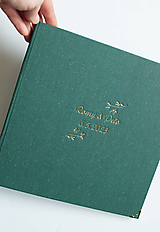 Papiernictvo - Svadobná kniha hostí / fotoalbum s možnosťou razby textu - 17257262_