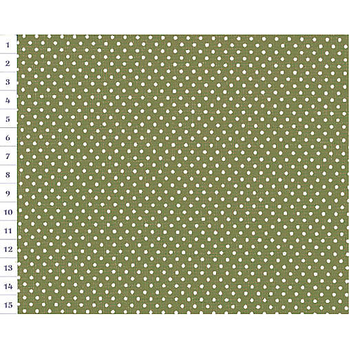 Bavlnená látka KD Olive, Small Dots