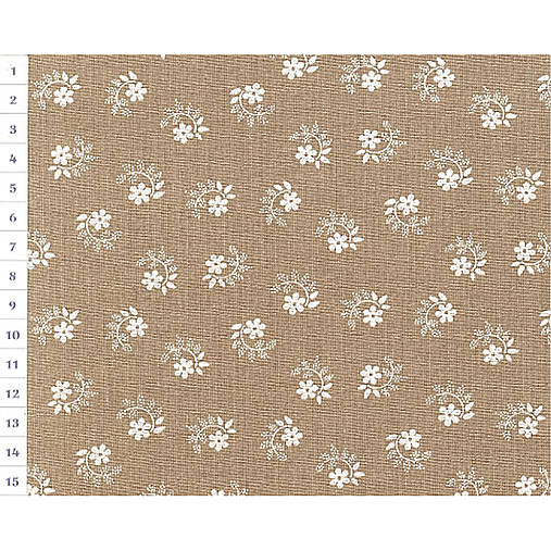 Bavlnená látka KD Sand, Flowers, Dark