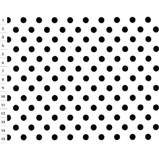 Bavlnená látka OA White, Black Dots
