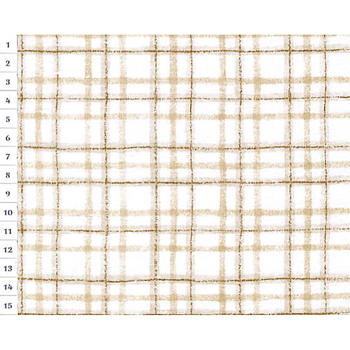 Bavlnená látka OAP Beige, Checky