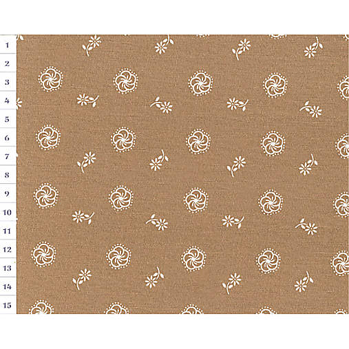 Bavlnená látka OAP Beige, Floral