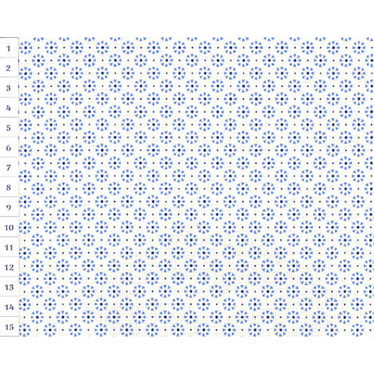 Bavlnená látka KD White, Blue Circles