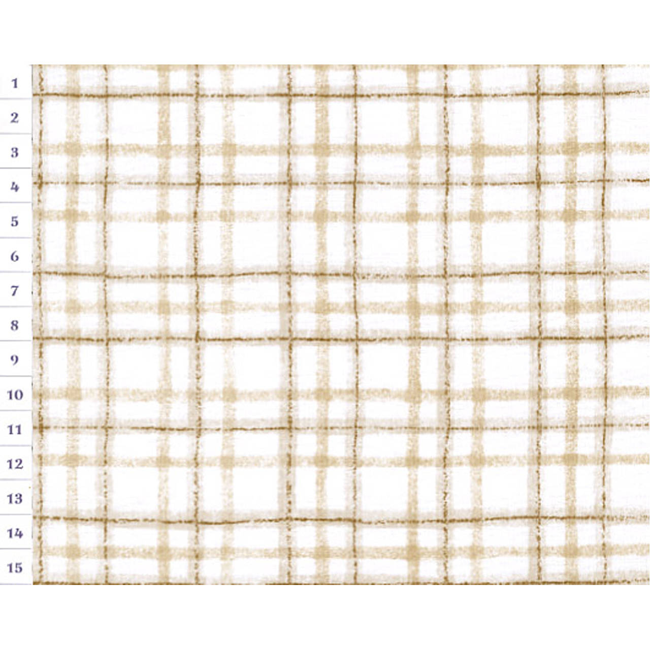 Bavlnená látka OAP Beige, Checky