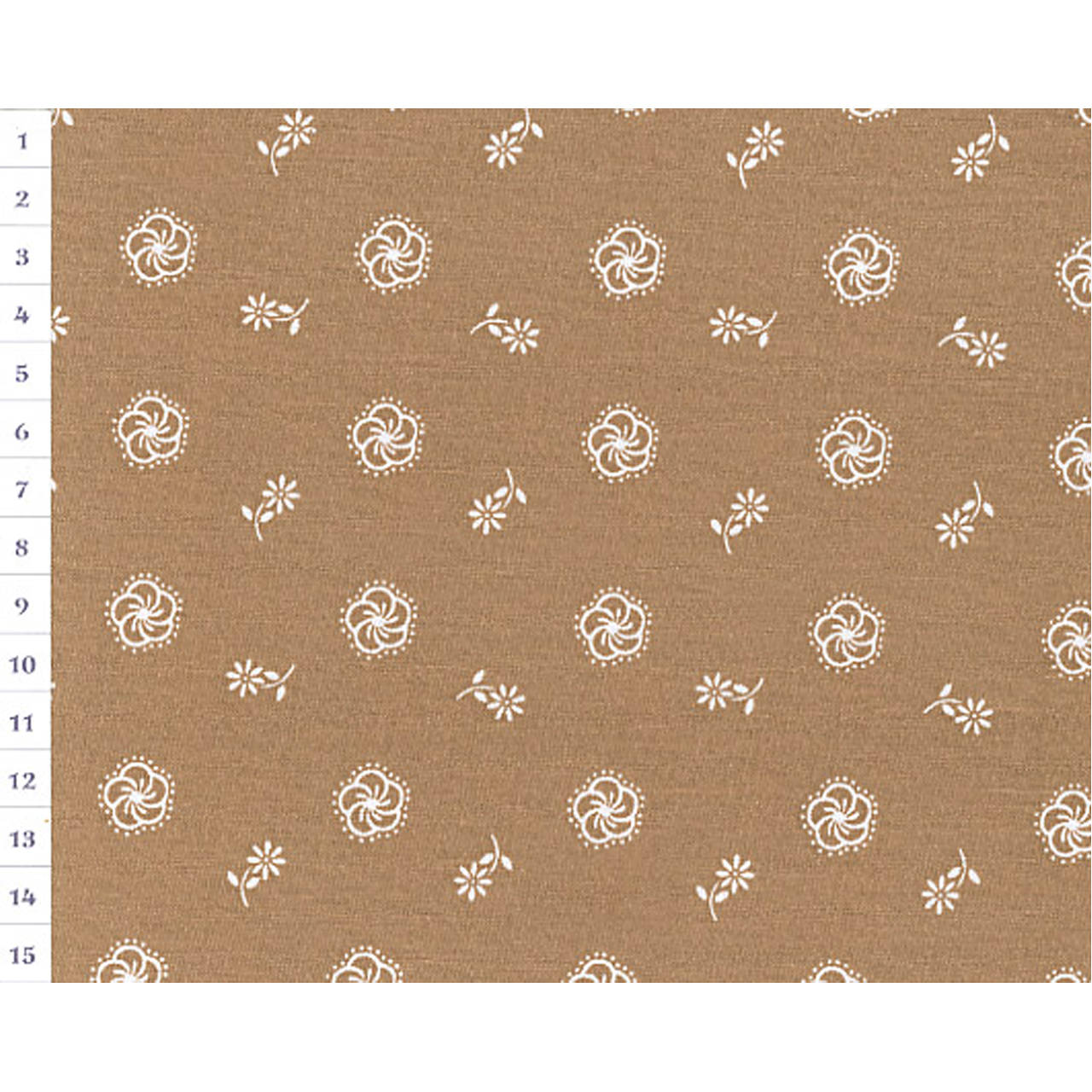 Bavlnená látka OAP Beige, Floral