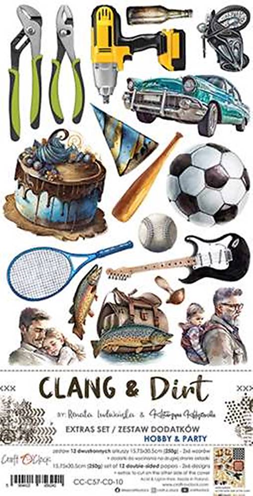 Papier - Scrapbook papier dodatkový Clang and Dirt - 17260995_