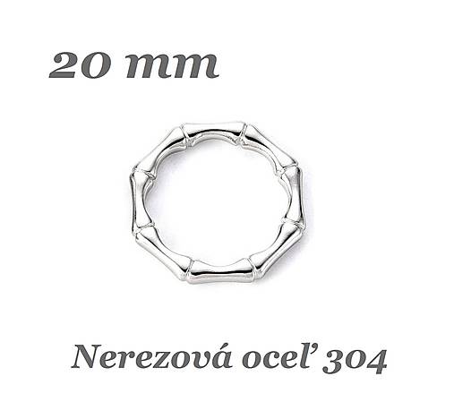 Komponenty - Konektor krúžok Octagon /M7153/ - nerezová oceľ 304 - 17259468_