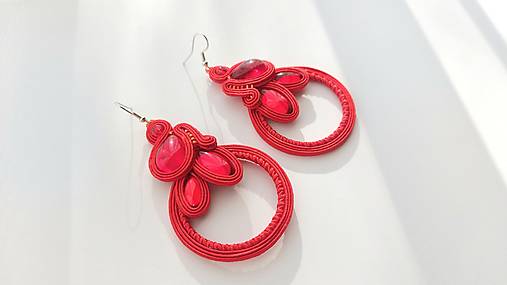 Náušnice - Nia - Ručne šité šujtášové náušnice - Soutache earrings - 17259522_