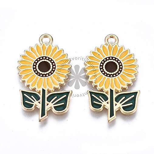 Komponenty - (3137) Slnečnica kvet, 28x16 mm - 1 ks - 17258874_