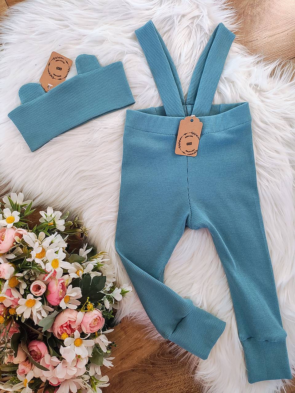 REBROVANÁ ČELENKA macko MODRÁ