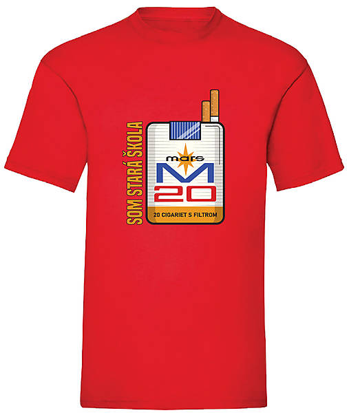 Pánske oblečenie - Som stará škola - mars (XL - Červená) - 17261263_