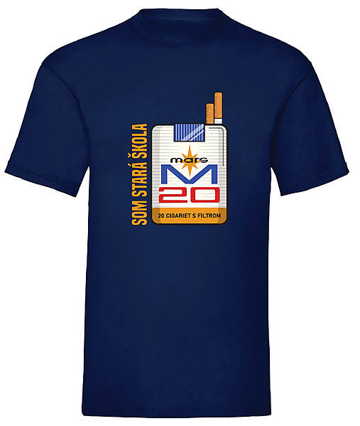Pánske oblečenie - Som stará škola - mars (XXL-navy - Modrá) - 17261283_